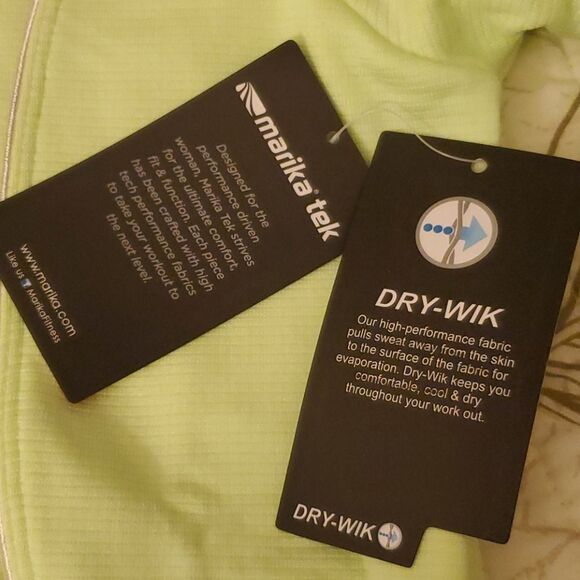 Marika Tek Long Sleeve Running Top Safety Green - Picture 6 of 11